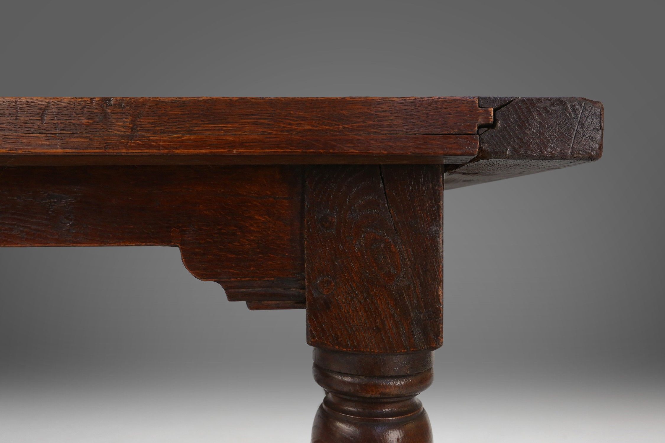 Antique solid Oak Table, France, 1850sthumbnail